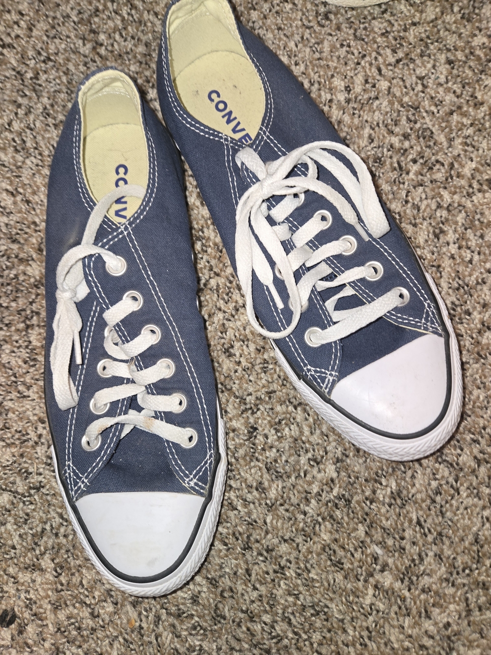 Converse Navy Blue And White Size 9 Womens